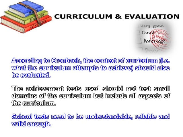 functions of curriculum evaluation methods of curriculum evaluation